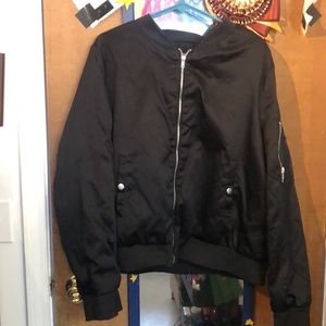 Black bomber jacket